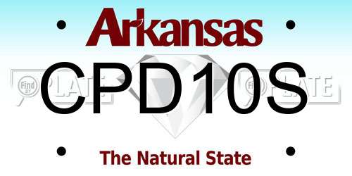 CPD10S Arkansas License Plate