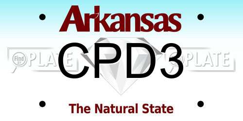 CPD3 Arkansas License Plate