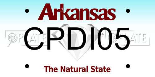 CPDI05 Arkansas License Plate