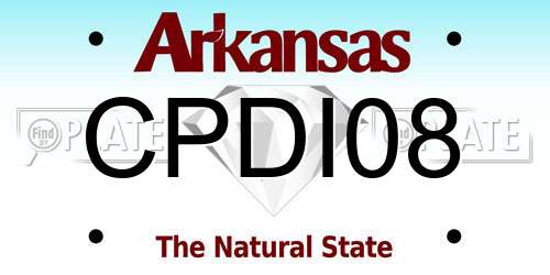 CPDI08 Arkansas License Plate
