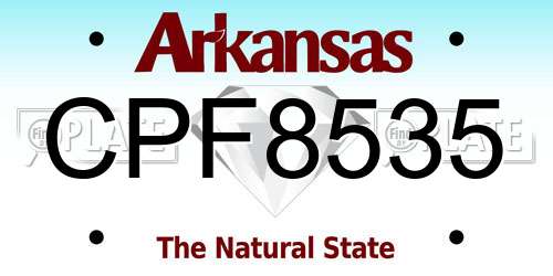 CPF8535 Arkansas License Plate