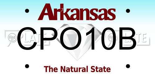 CPO10B Arkansas License Plate