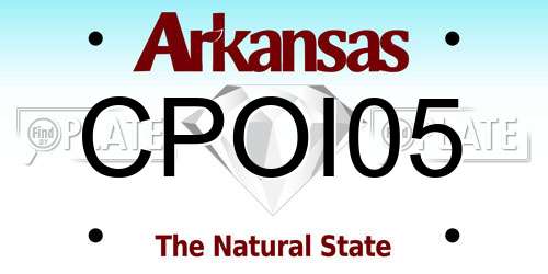 CPOI05 Arkansas License Plate