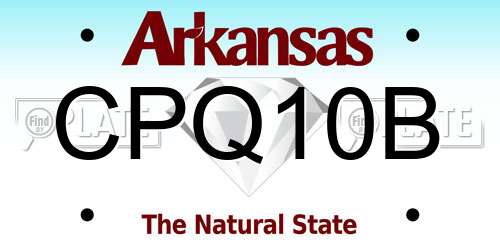CPQ10B Arkansas License Plate