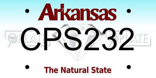 CPS232 Arkansas License Plate