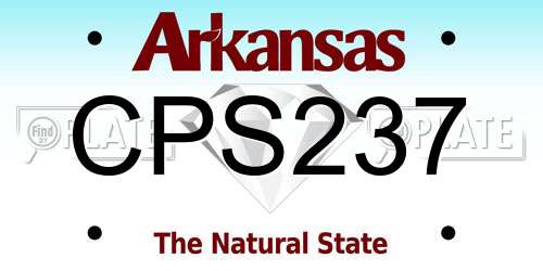 CPS237 Arkansas License Plate