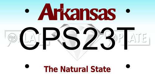 CPS23T Arkansas License Plate