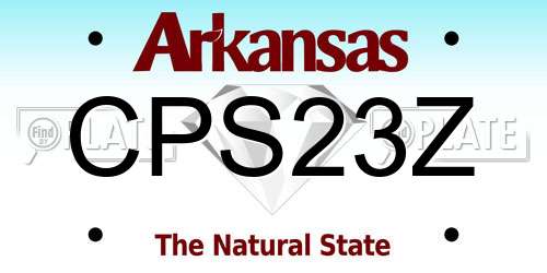 CPS23Z Arkansas License Plate