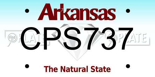 CPS737 Arkansas License Plate