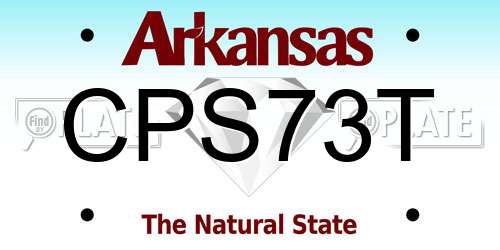 CPS73T Arkansas License Plate