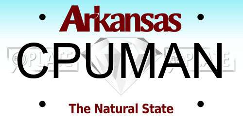 CPUMAN Arkansas License Plate