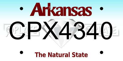 CPX4340 Arkansas License Plate