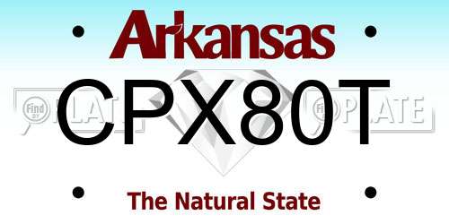 CPX80T Arkansas License Plate