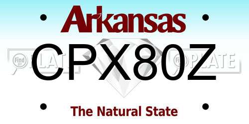 CPX80Z Arkansas License Plate