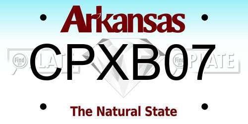 CPXB07 Arkansas License Plate