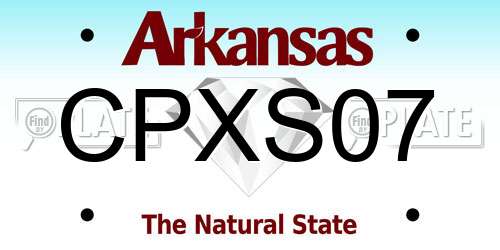 CPXS07 Arkansas License Plate