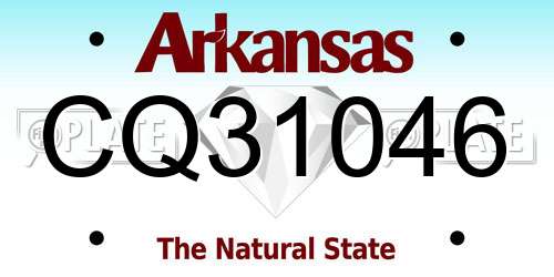 CQ31046 Arkansas License Plate