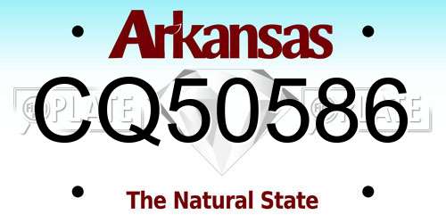 CQ50586 Arkansas License Plate