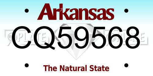 CQ59568 Arkansas License Plate