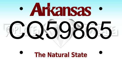 CQ59865 Arkansas License Plate