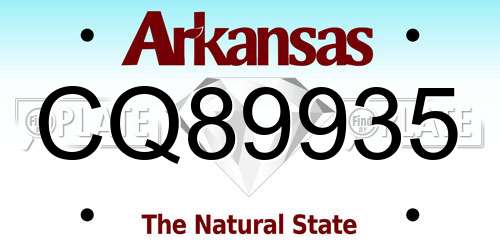 CQ89935 Arkansas License Plate