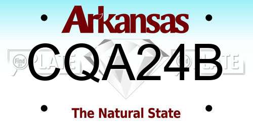 CQA24B Arkansas License Plate