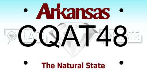 CQAT48 Arkansas License Plate