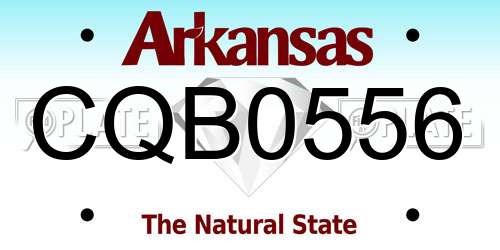 CQB0556 Arkansas License Plate