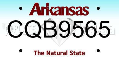 CQB9565 Arkansas License Plate