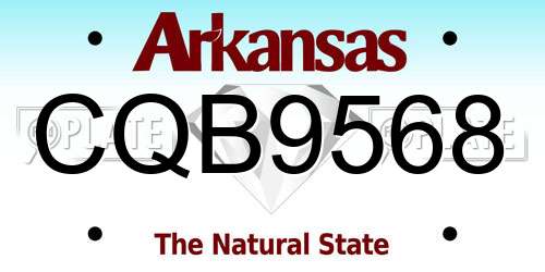 CQB9568 Arkansas License Plate