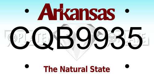 CQB9935 Arkansas License Plate
