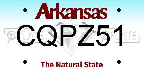 CQPZ51 Arkansas License Plate