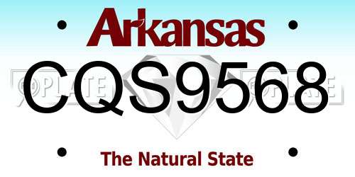 CQS9568 Arkansas License Plate