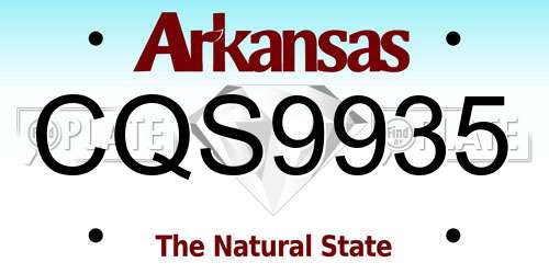 CQS9935 Arkansas License Plate