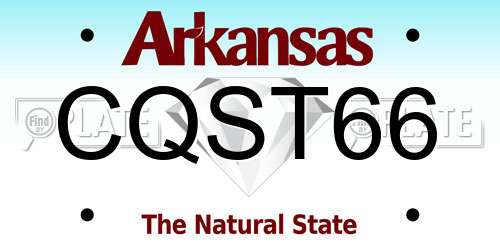 CQST66 Arkansas License Plate