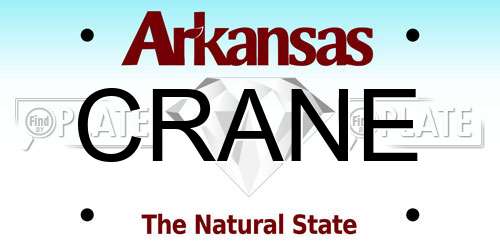 CRANE Arkansas License Plate