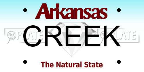 CREEK Arkansas License Plate
