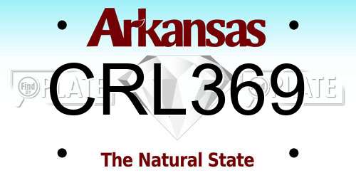CRL369 Arkansas License Plate