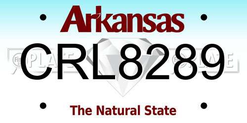 CRL8289 Arkansas License Plate