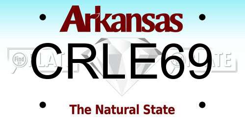 CRLE69 Arkansas License Plate