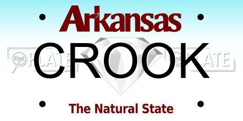 CROOK Arkansas License Plate