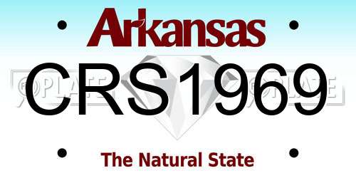 CRS1969 Arkansas License Plate