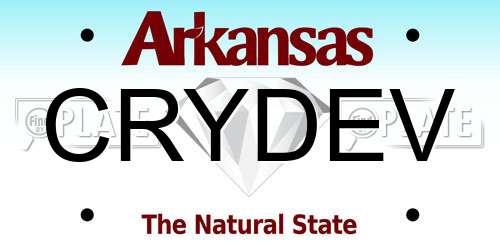 CRYDEV Arkansas License Plate