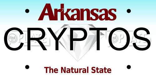CRYPTOS Arkansas License Plate