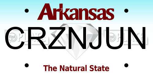 CRZNJUN Arkansas License Plate
