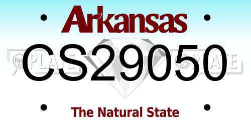CS29050 Arkansas License Plate