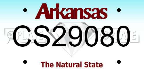 CS29080 Arkansas License Plate