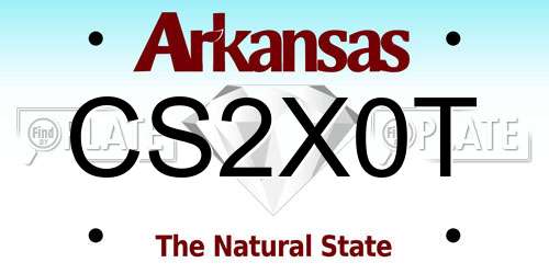 CS2X0T Arkansas License Plate