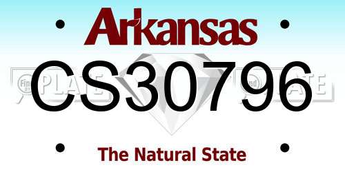 CS30796 Arkansas License Plate
