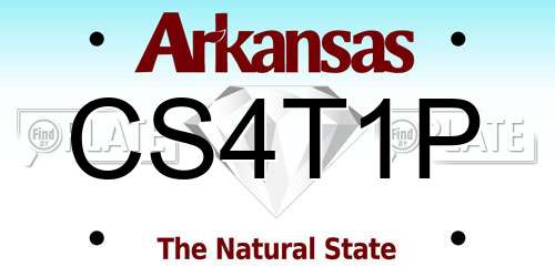 CS4T1P Arkansas License Plate
